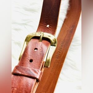 BRAVE Leather - Brown Bridle Antique Hammered Gold